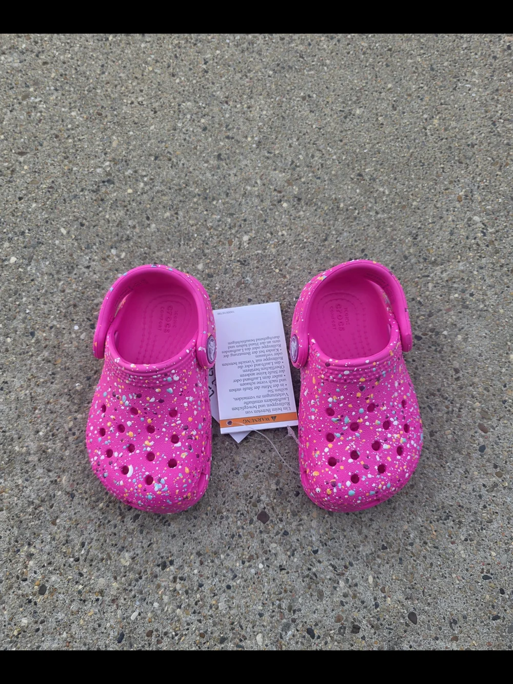 Kids Glitter Clog Shoes - Hot Pink Toddler Girls 5C